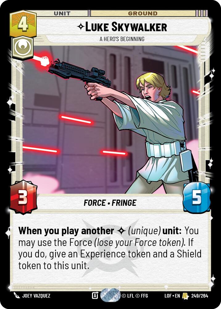 Luke Skywalker - A Hero's Beginning (249/264) (249/264) [Legends of the Force] | Jomio and Rueliete's Cards and Comics