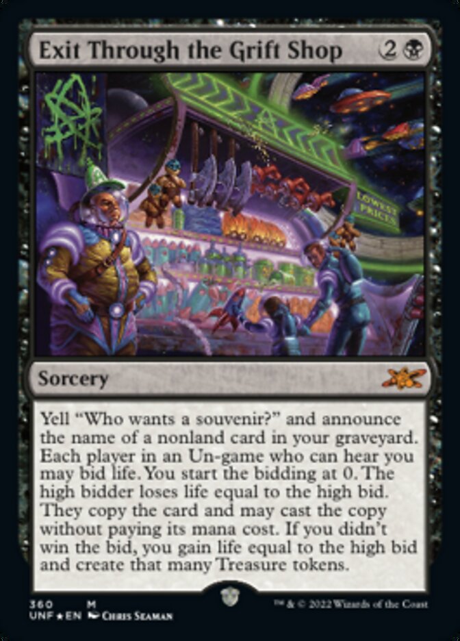 Exit Through the Grift Shop (Galaxy Foil) [Unfinity] | Jomio and Rueliete's Cards and Comics