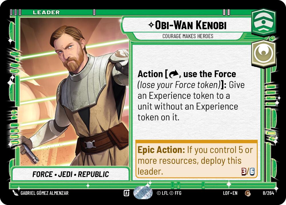 Obi-Wan Kenobi - Courage Makes Heroes (008/264) (008/264) [Legends of the Force] | Jomio and Rueliete's Cards and Comics