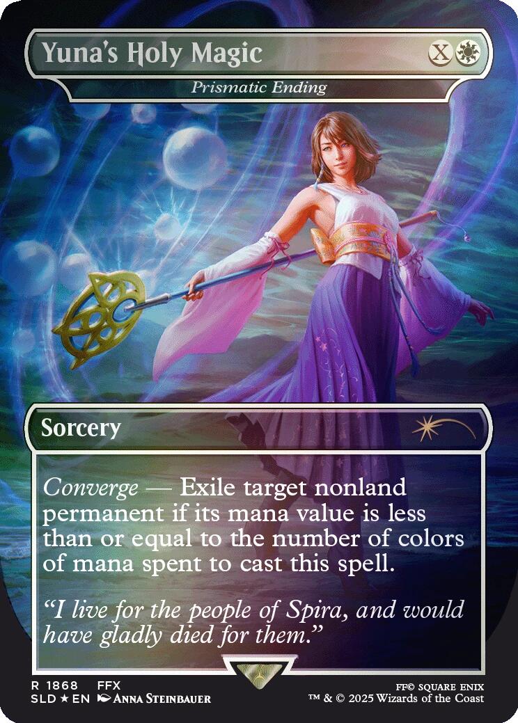 Yuna's Holy Magic - Prismatic Ending (Rainbow Foil) [Secret Lair Drop Series] | Jomio and Rueliete's Cards and Comics