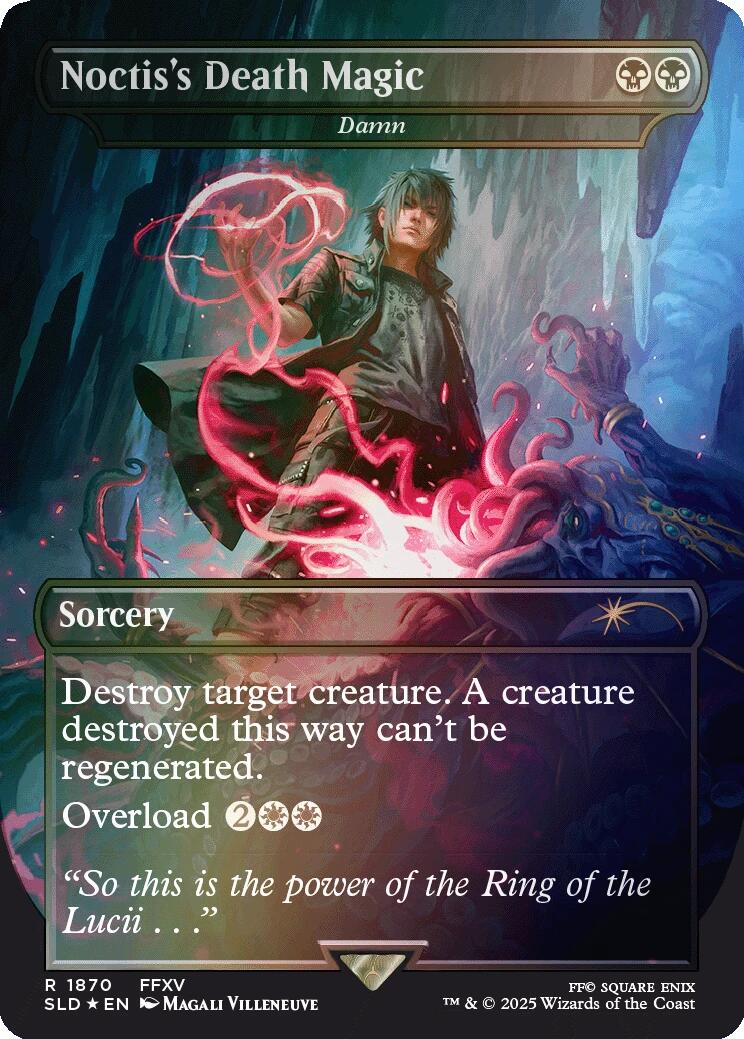 Noctis's Death Magic - Damn (Rainbow Foil) [Secret Lair Drop Series] | Jomio and Rueliete's Cards and Comics