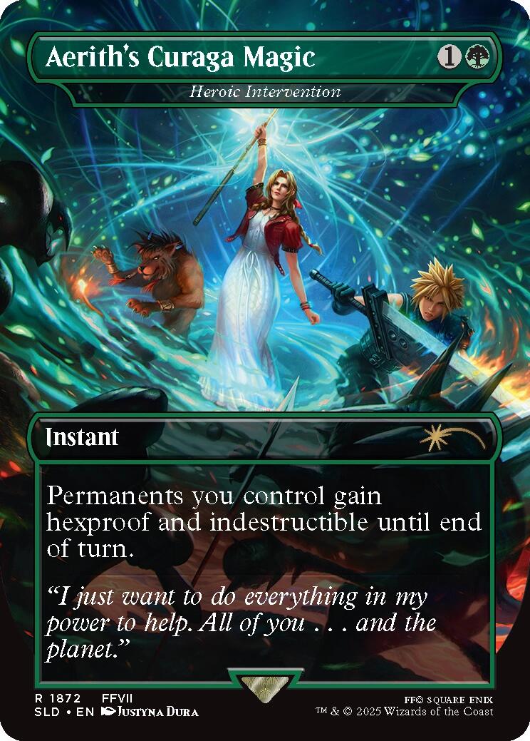 Aerith's Curaga Magic - Heroic Intervention [Secret Lair Drop Series] | Jomio and Rueliete's Cards and Comics