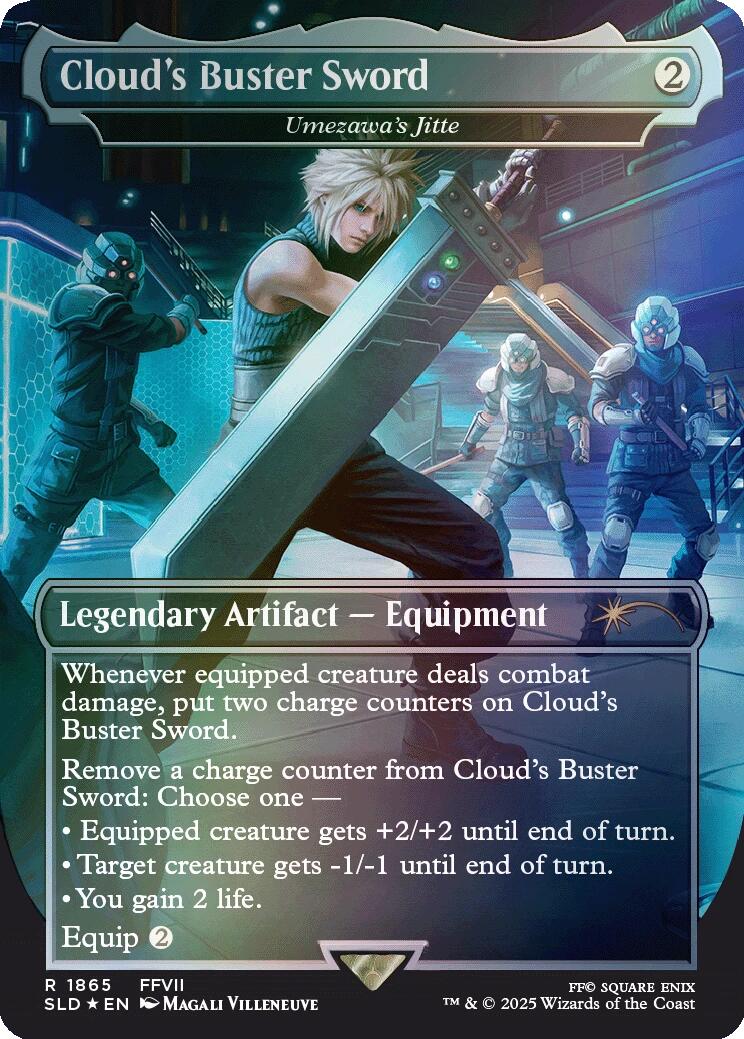 Cloud's Buster Sword - Umezawa's Jitte (Rainbow Foil) [Secret Lair Drop Series] | Jomio and Rueliete's Cards and Comics