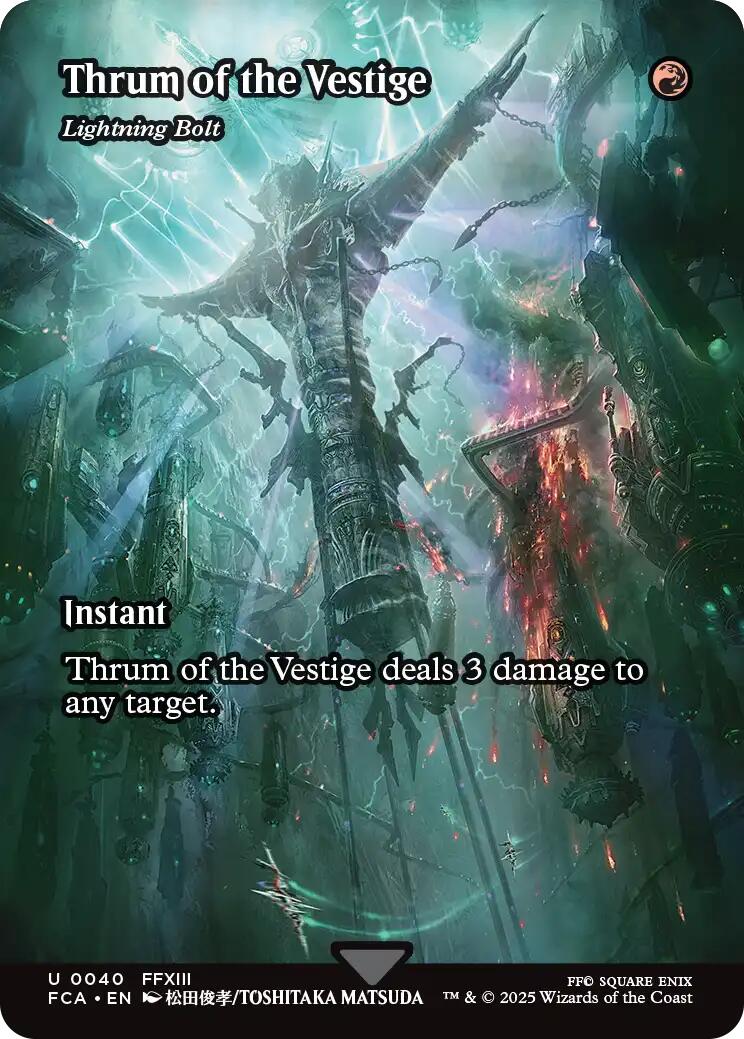 Thrum of the Vestige - Lightning Bolt (Showcase) [FINAL FANTASY : Through the Ages] | Jomio and Rueliete's Cards and Comics