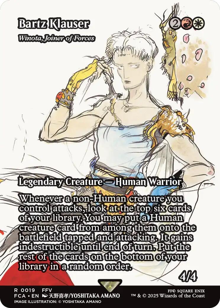 Bartz Klauser - Winota, Joiner of Forces (Showcase) [FINAL FANTASY : Through the Ages] | Jomio and Rueliete's Cards and Comics