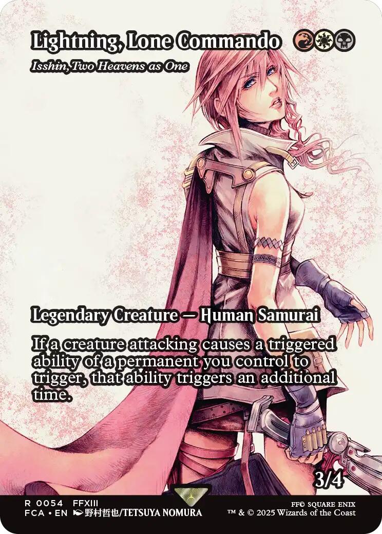 Lightning, Lone Commando - Isshin, Two Heavens as One (Showcase) [FINAL FANTASY : Through the Ages] | Jomio and Rueliete's Cards and Comics