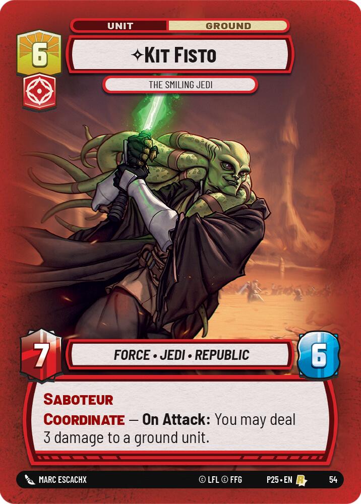 Kit Fisto (54) - The Smiling Jedi (54) [Store Showdown Promos] | Jomio and Rueliete's Cards and Comics