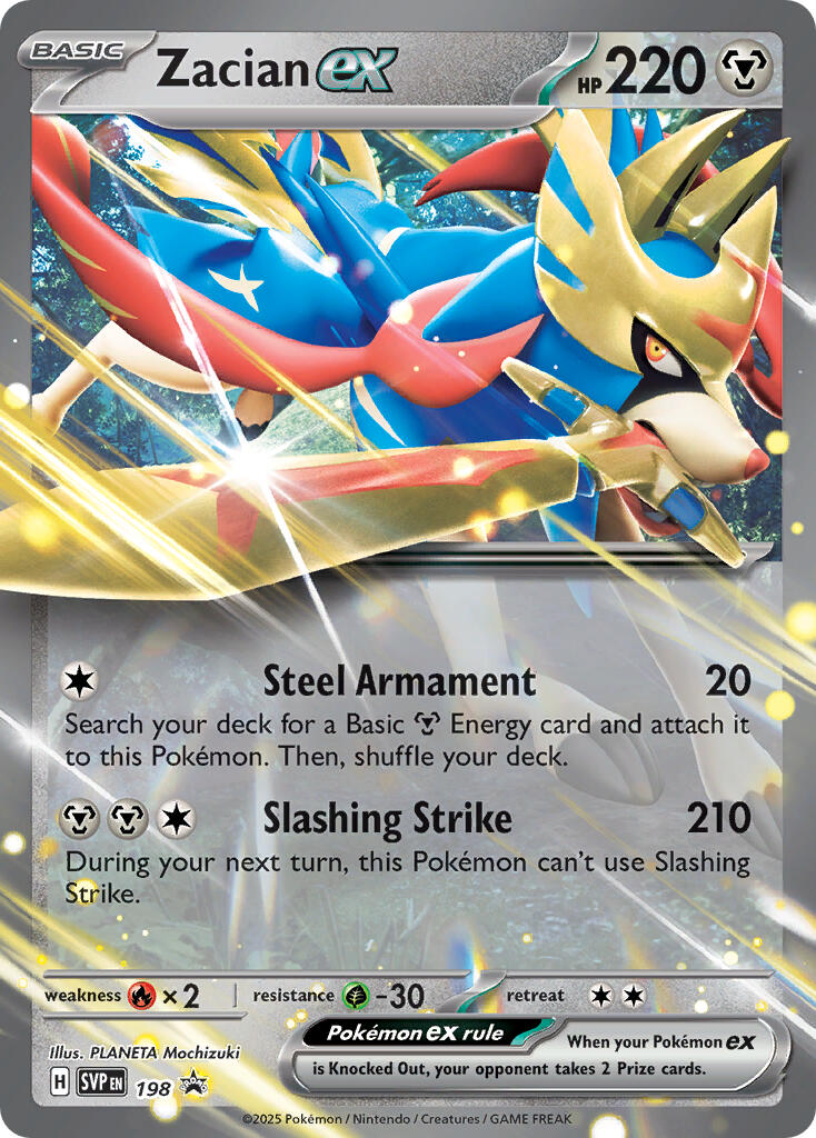 Zacian ex (198) [Scarlet & Violet: Black Star Promos] | Jomio and Rueliete's Cards and Comics