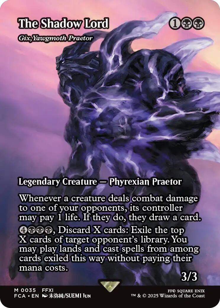The Shadow Lord - Gix, Yawgmoth Praetor (Showcase) [FINAL FANTASY : Through the Ages] | Jomio and Rueliete's Cards and Comics
