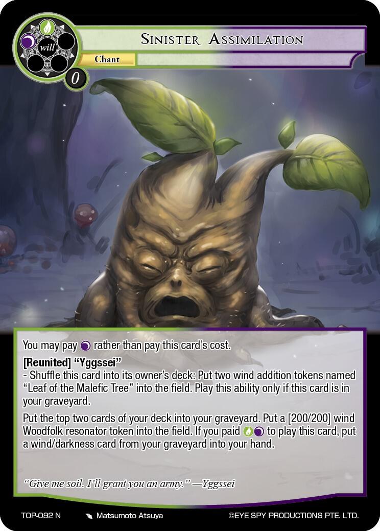 Sinister Assimilation (TOP-092 N) [Ten Oaths of Protopaterpolis' War] | Jomio and Rueliete's Cards and Comics