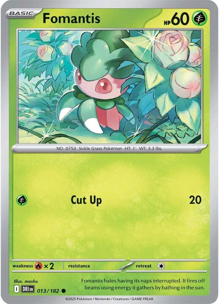 Fomantis (013/182) [Scarlet & Violet: Destined Rivals] | Jomio and Rueliete's Cards and Comics
