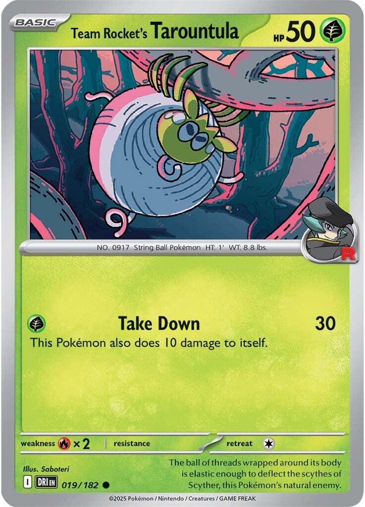 Team Rocket's Tarountula (019/182) [Scarlet & Violet: Destined Rivals] | Jomio and Rueliete's Cards and Comics