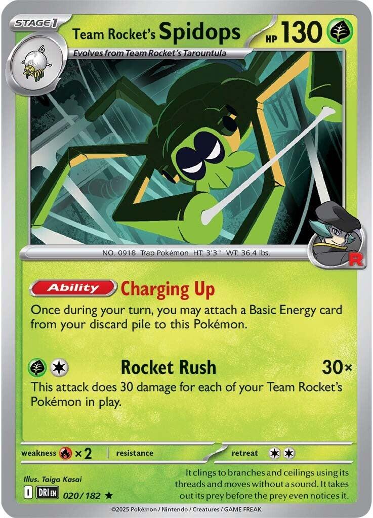 Team Rocket's Spidops (020/182) [Scarlet & Violet: Destined Rivals] | Jomio and Rueliete's Cards and Comics