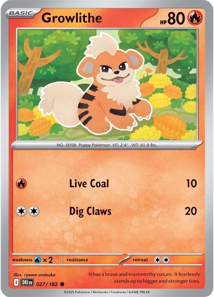 Growlithe (027/182) [Scarlet & Violet: Destined Rivals] | Jomio and Rueliete's Cards and Comics