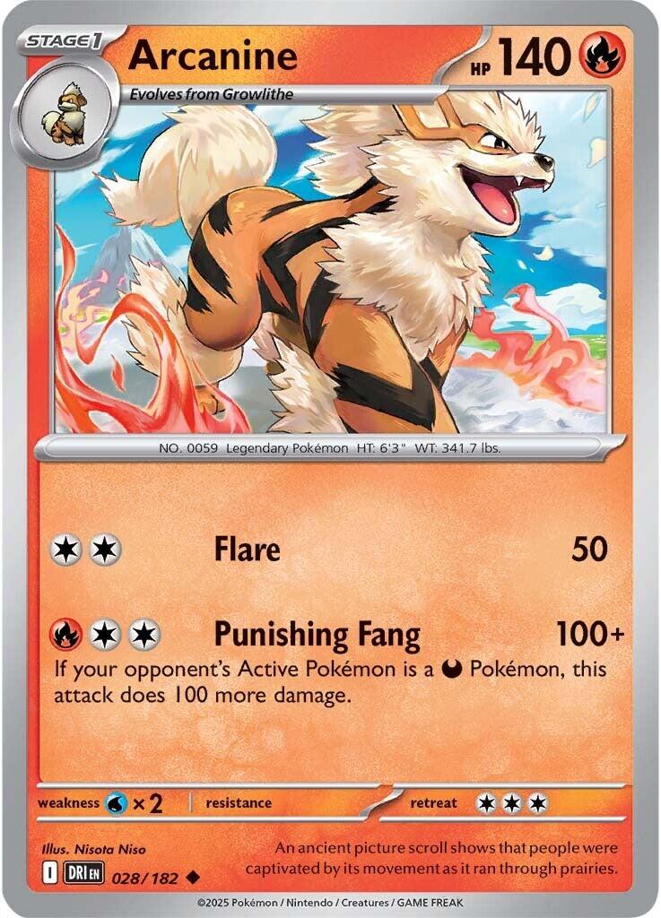 Arcanine (028/182) [Scarlet & Violet: Destined Rivals] | Jomio and Rueliete's Cards and Comics