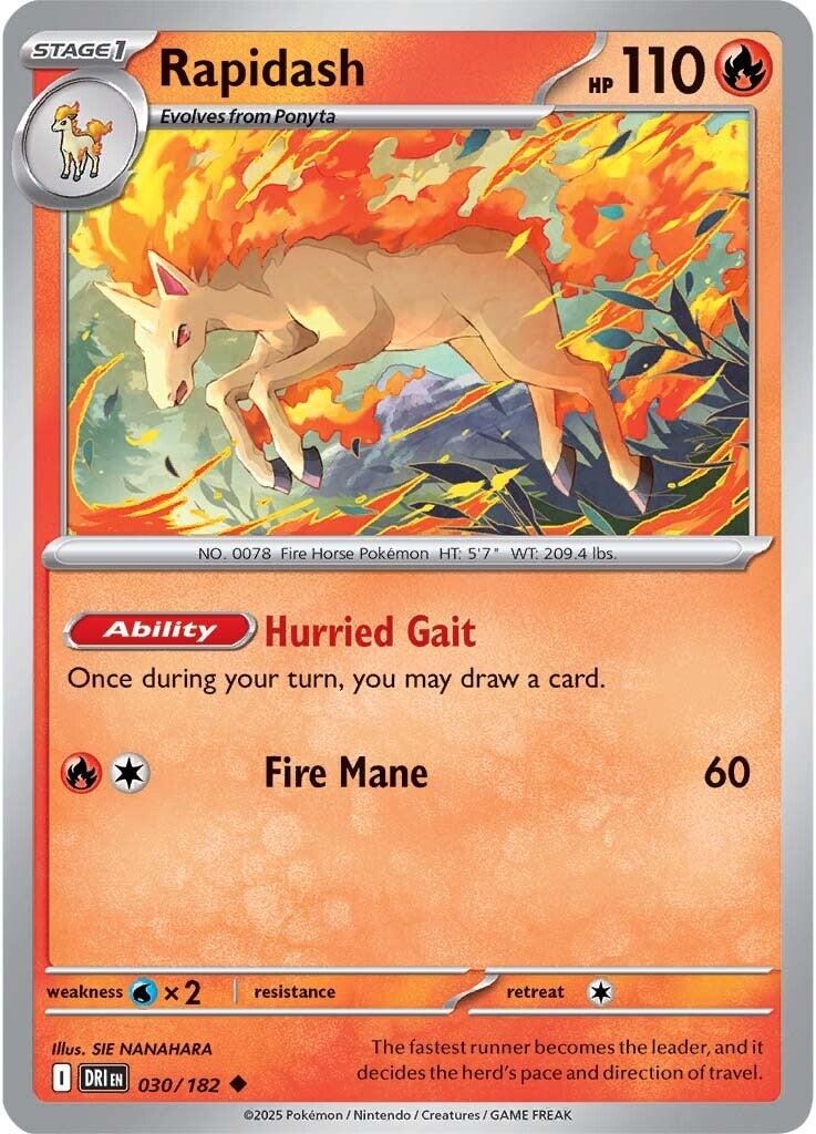 Rapidash (030/182) [Scarlet & Violet: Destined Rivals] | Jomio and Rueliete's Cards and Comics