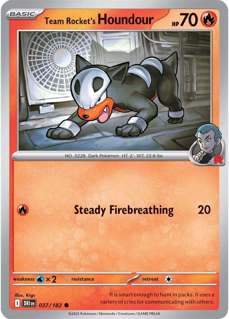 Team Rocket's Houndour (037/182) [Scarlet & Violet: Destined Rivals] | Jomio and Rueliete's Cards and Comics