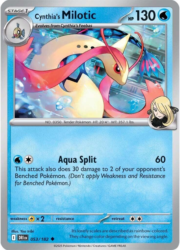 Cynthia's Milotic (053/182) [Scarlet & Violet: Destined Rivals] | Jomio and Rueliete's Cards and Comics