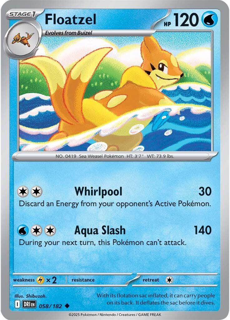 Floatzel (058/182) [Scarlet & Violet: Destined Rivals] | Jomio and Rueliete's Cards and Comics