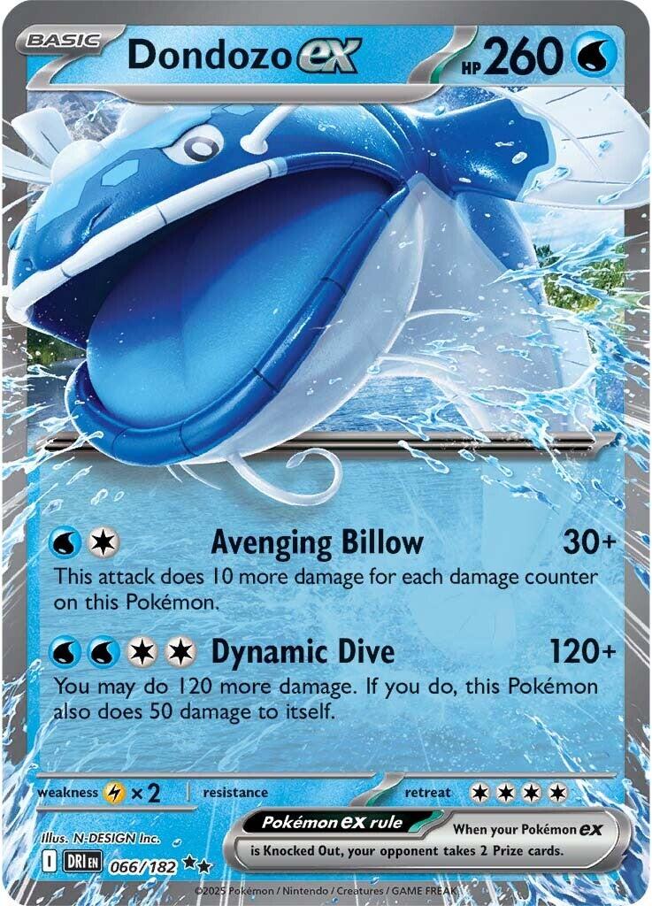 Dondozo ex (066/182) [Scarlet & Violet: Destined Rivals] | Jomio and Rueliete's Cards and Comics