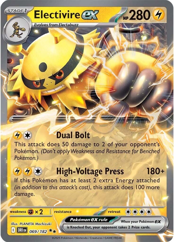 Electivire ex (069/182) [Scarlet & Violet: Destined Rivals] | Jomio and Rueliete's Cards and Comics