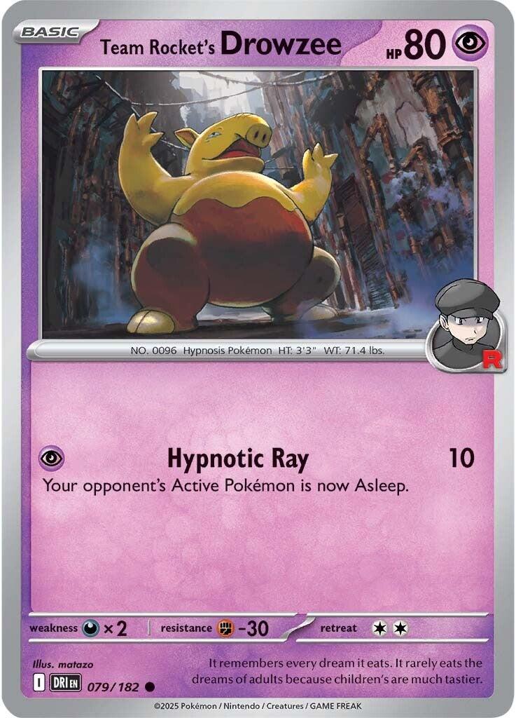 Team Rocket's Drowzee (079/182) [Scarlet & Violet: Destined Rivals] | Jomio and Rueliete's Cards and Comics