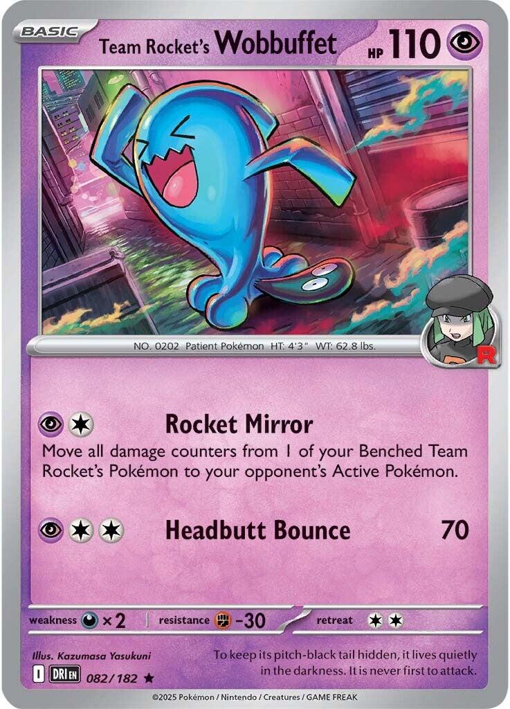 Team Rocket's Wobbuffet (082/182) [Scarlet & Violet: Destined Rivals] | Jomio and Rueliete's Cards and Comics