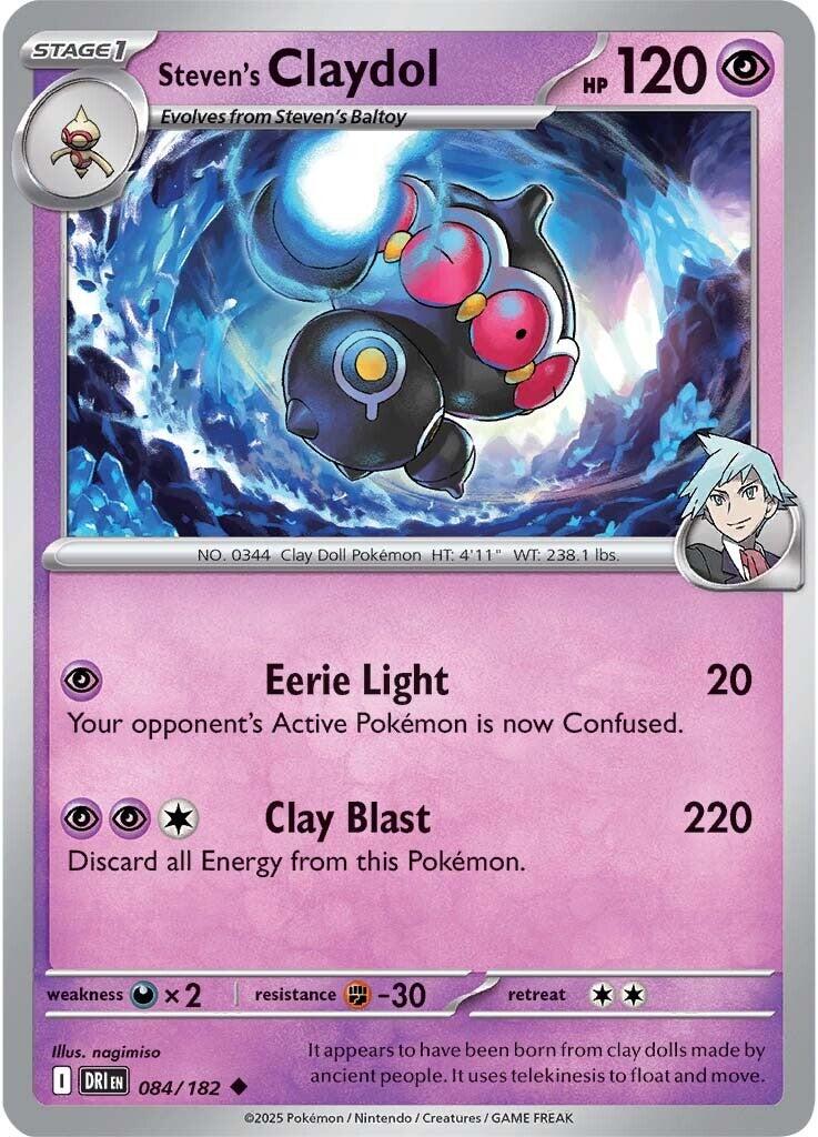 Steven's Claydol (084/182) [Scarlet & Violet: Destined Rivals] | Jomio and Rueliete's Cards and Comics