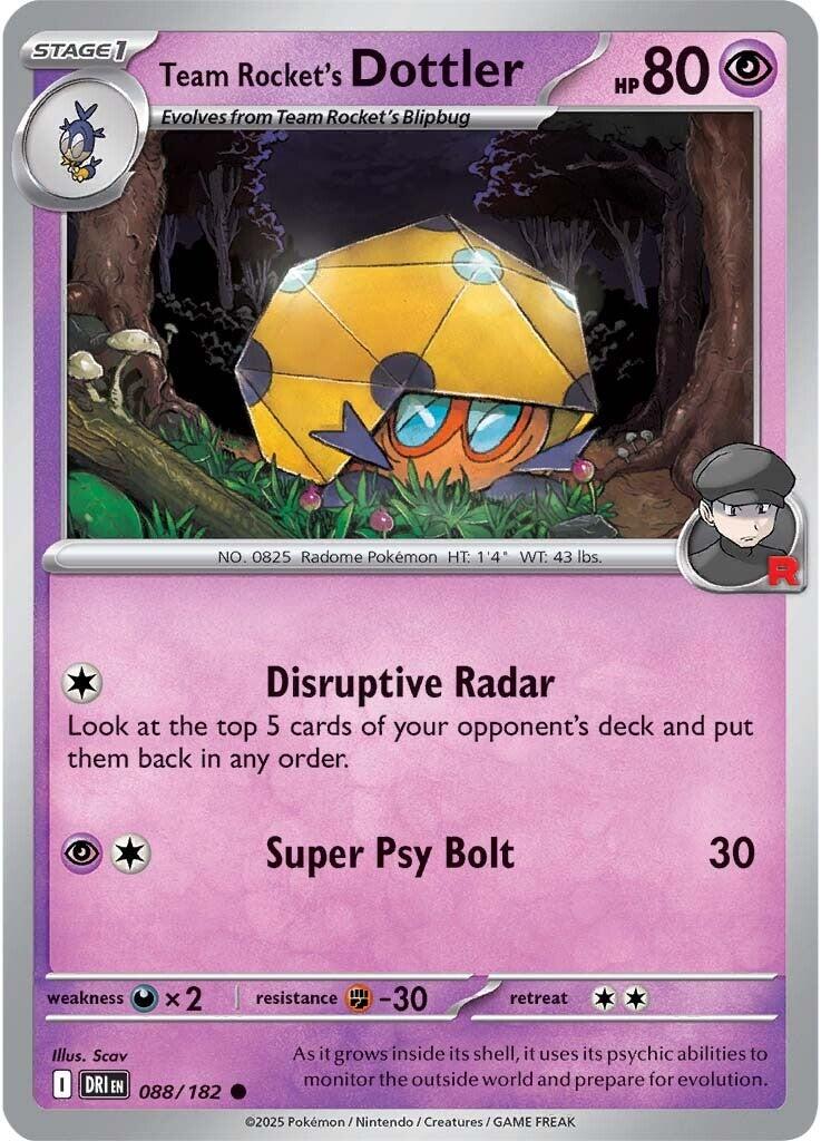 Team Rocket's Dottler (088/182) [Scarlet & Violet: Destined Rivals] | Jomio and Rueliete's Cards and Comics