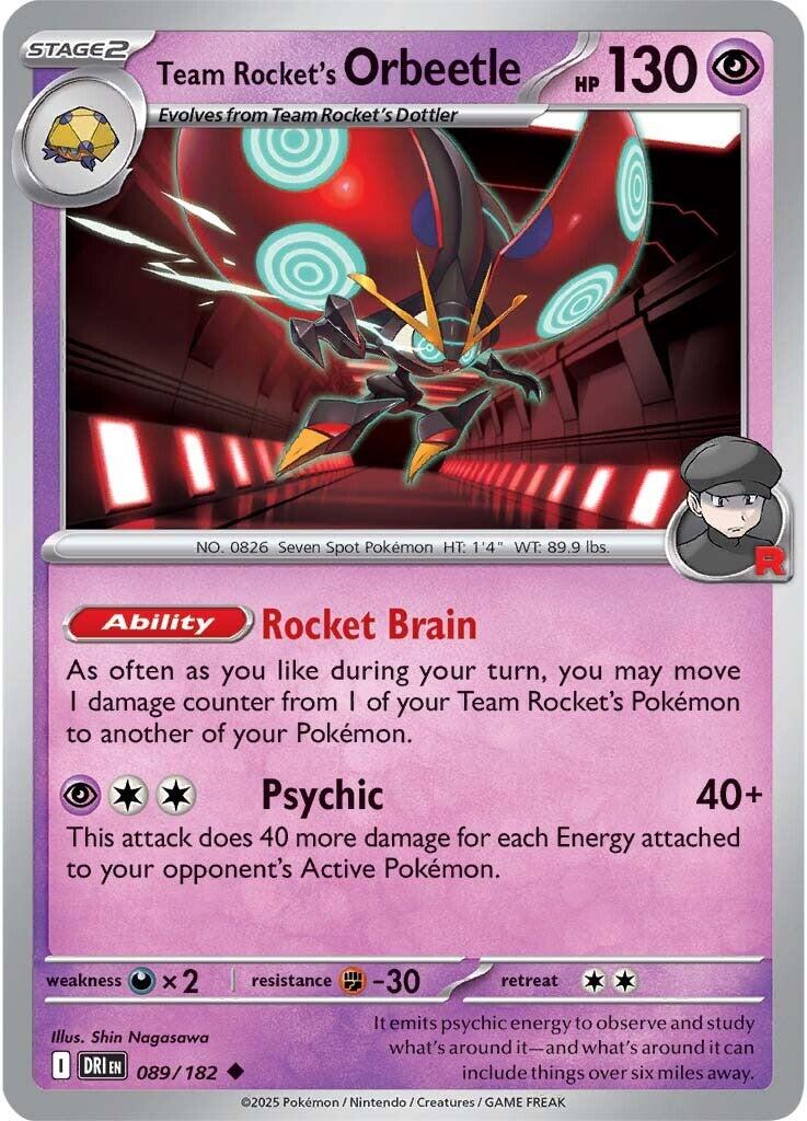 Team Rocket's Orbeetle (089/182) [Scarlet & Violet: Destined Rivals] | Jomio and Rueliete's Cards and Comics