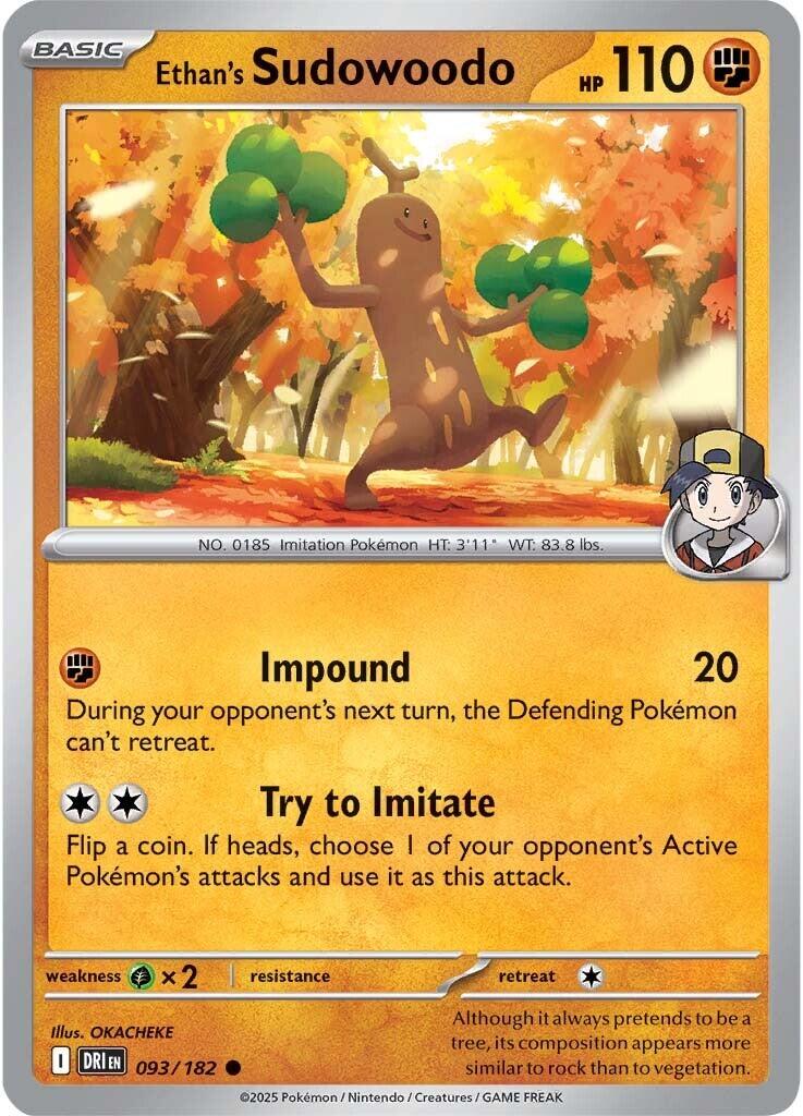 Ethan's Sudowoodo (093/182) [Scarlet & Violet: Destined Rivals] | Jomio and Rueliete's Cards and Comics