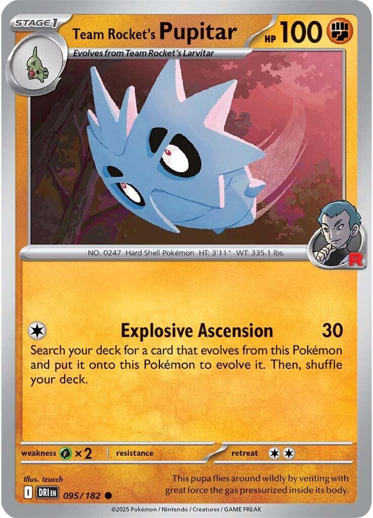 Team Rocket's Pupitar (095/182) [Scarlet & Violet: Destined Rivals] | Jomio and Rueliete's Cards and Comics