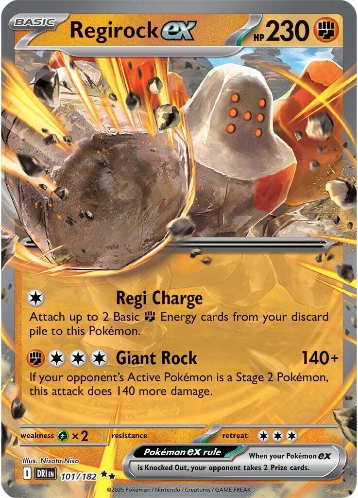 Regirock ex (101/182) [Scarlet & Violet: Destined Rivals] | Jomio and Rueliete's Cards and Comics