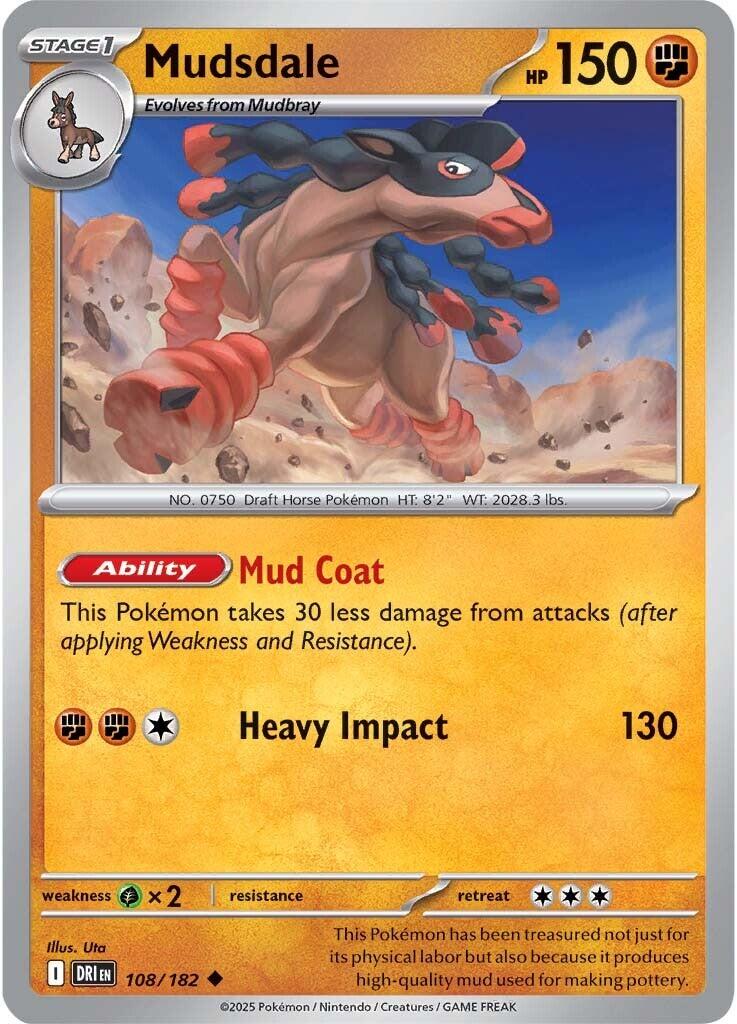 Mudsdale (108/182) [Scarlet & Violet: Destined Rivals] | Jomio and Rueliete's Cards and Comics