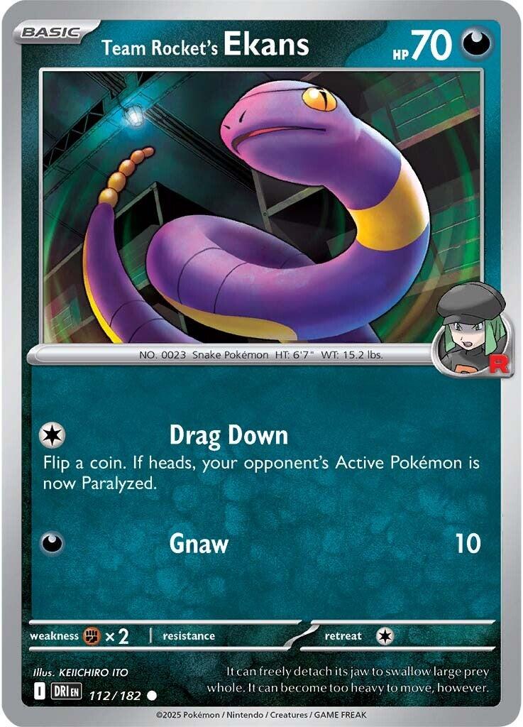 Team Rocket's Ekans (112/182) [Scarlet & Violet: Destined Rivals] | Jomio and Rueliete's Cards and Comics