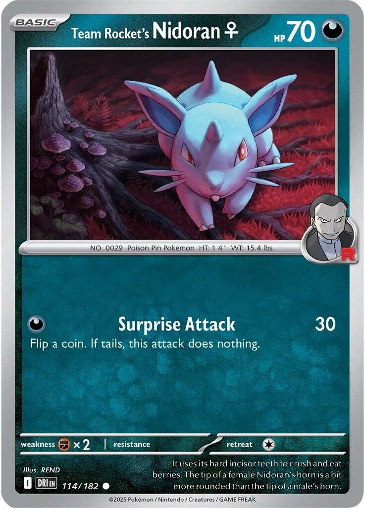 Team Rocket's Nidoran (114/182) [Scarlet & Violet: Destined Rivals] | Jomio and Rueliete's Cards and Comics