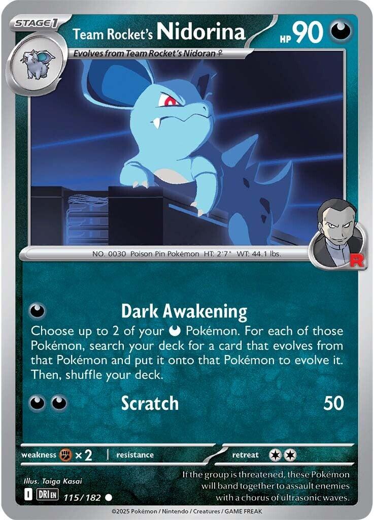 Team Rocket's Nidorina (115/182) [Scarlet & Violet: Destined Rivals] | Jomio and Rueliete's Cards and Comics