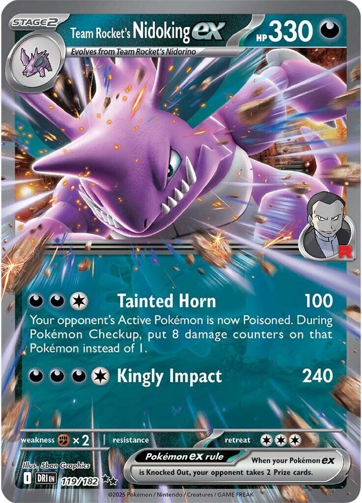 Team Rocket's Nidoking ex (119/182) [Scarlet & Violet: Destined Rivals] | Jomio and Rueliete's Cards and Comics