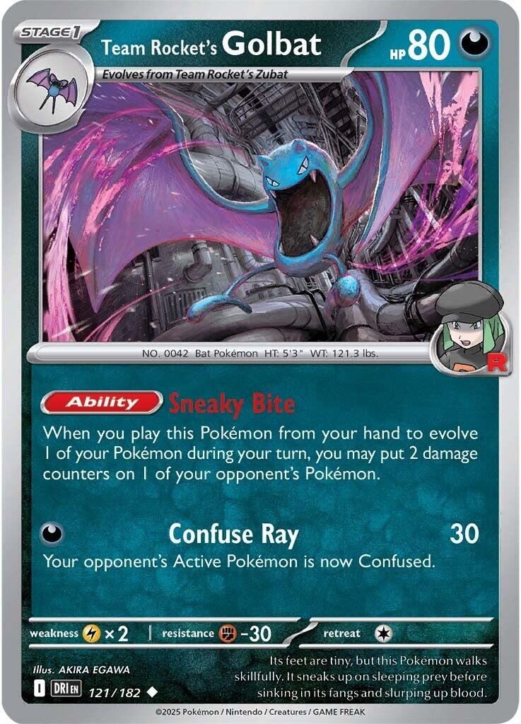 Team Rocket's Golbat (121/182) [Scarlet & Violet: Destined Rivals] | Jomio and Rueliete's Cards and Comics