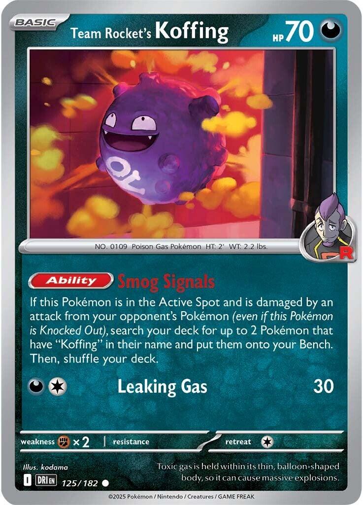 Team Rocket's Koffing (125/182) [Scarlet & Violet: Destined Rivals] | Jomio and Rueliete's Cards and Comics