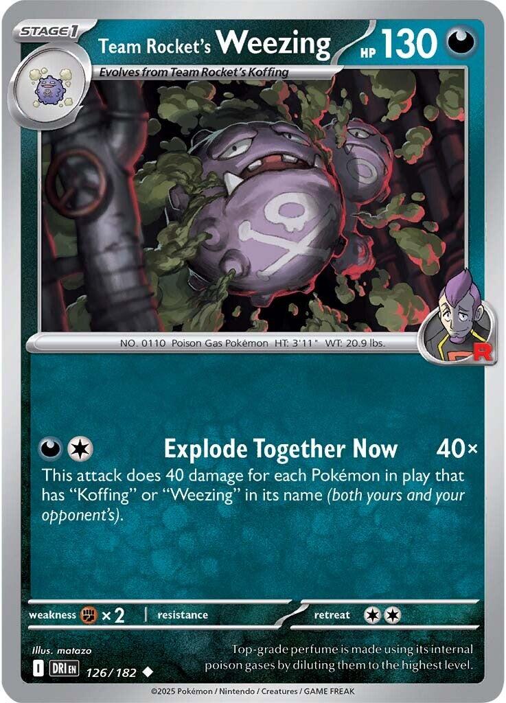 Team Rocket's Weezing (126/182) [Scarlet & Violet: Destined Rivals] | Jomio and Rueliete's Cards and Comics