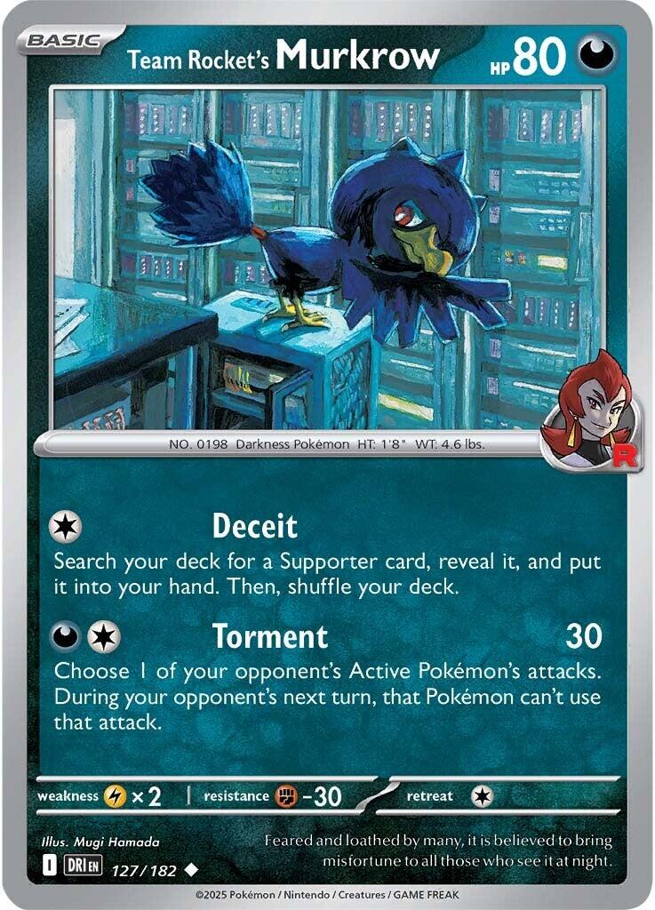 Team Rocket's Murkrow (127/182) [Scarlet & Violet: Destined Rivals] | Jomio and Rueliete's Cards and Comics
