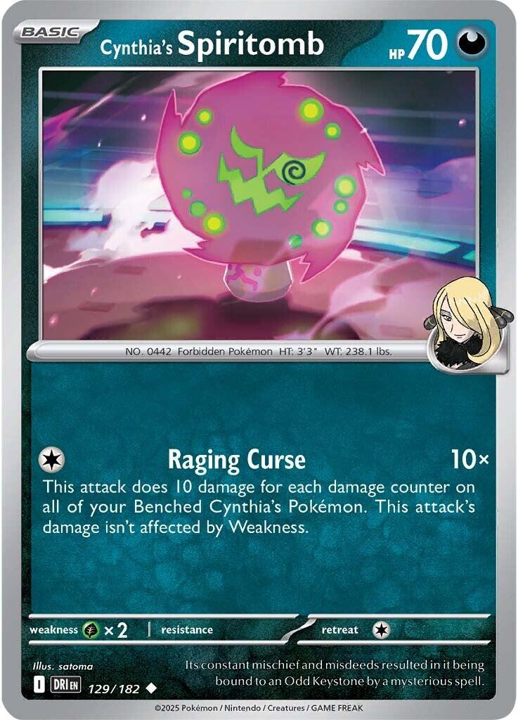 Cynthia's Spiritomb (129/182) [Scarlet & Violet: Destined Rivals] | Jomio and Rueliete's Cards and Comics