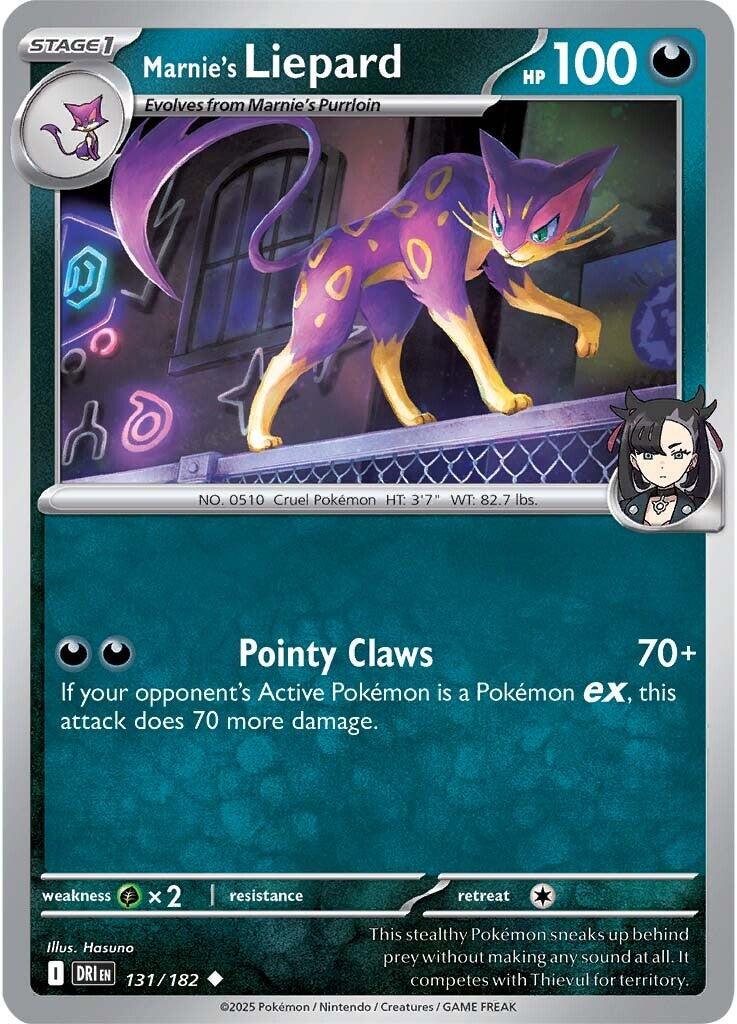 Marnie's Liepard (131/182) [Scarlet & Violet: Destined Rivals] | Jomio and Rueliete's Cards and Comics