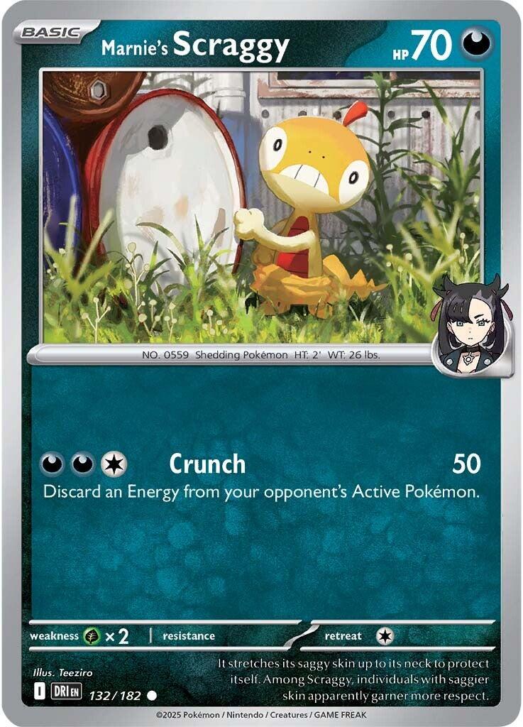 Marnie's Scraggy (132/182) [Scarlet & Violet: Destined Rivals] | Jomio and Rueliete's Cards and Comics