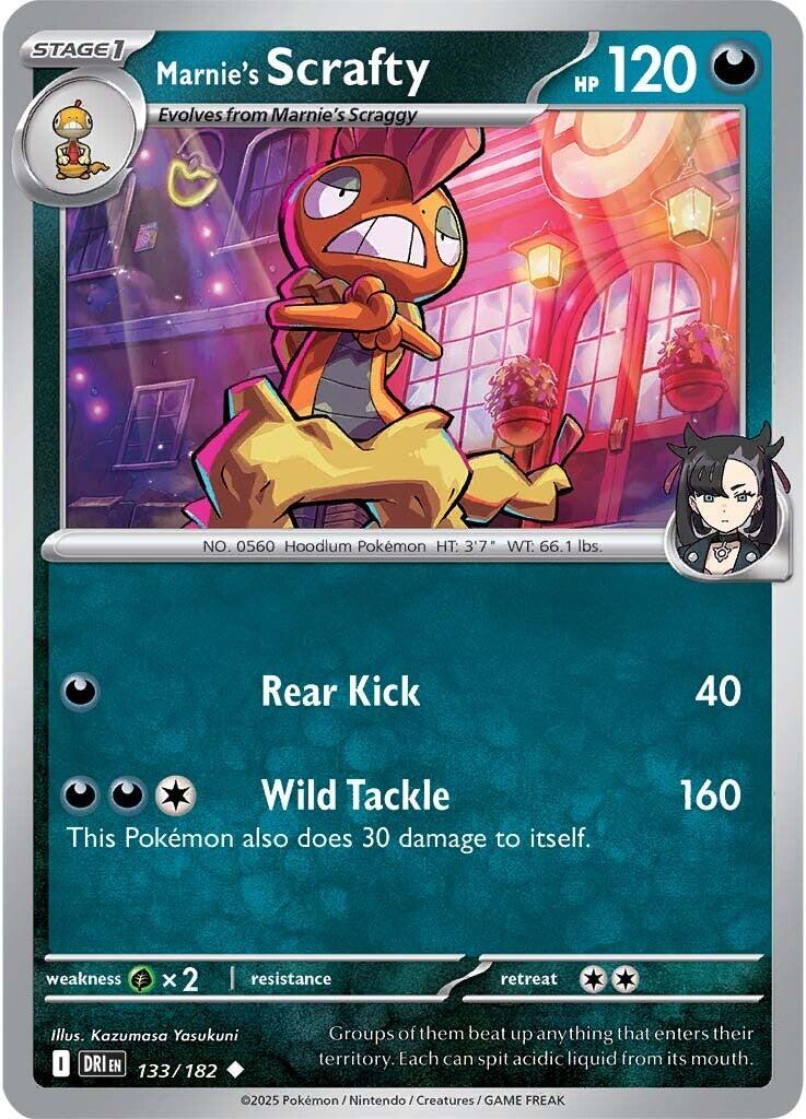 Marnie's Scrafty (133/182) [Scarlet & Violet: Destined Rivals] | Jomio and Rueliete's Cards and Comics