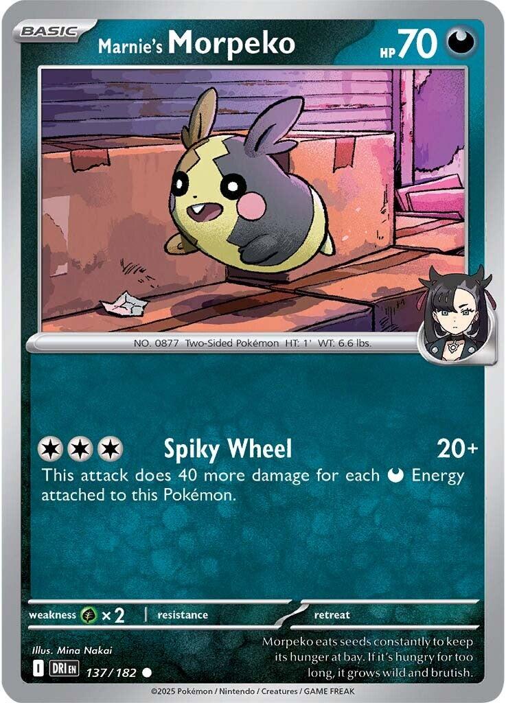 Marnie's Morpeko (137/182) [Scarlet & Violet: Destined Rivals] | Jomio and Rueliete's Cards and Comics