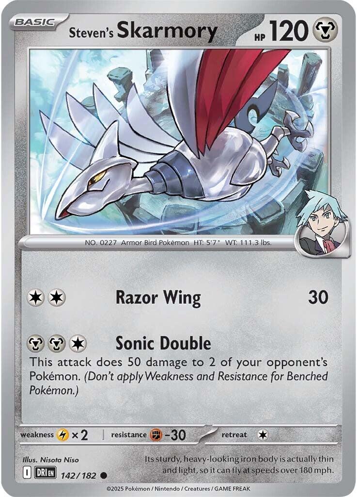 Steven's Skarmory (142/182) [Scarlet & Violet: Destined Rivals] | Jomio and Rueliete's Cards and Comics
