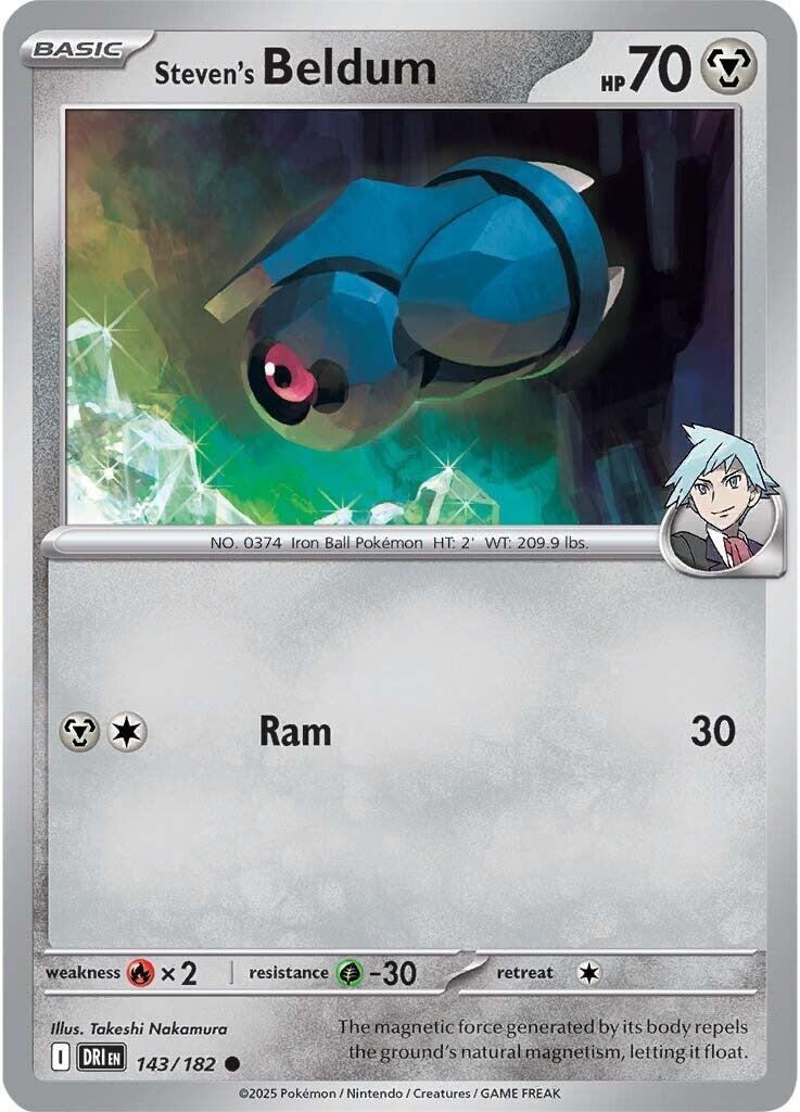 Steven's Beldum (143/182) [Scarlet & Violet: Destined Rivals] | Jomio and Rueliete's Cards and Comics