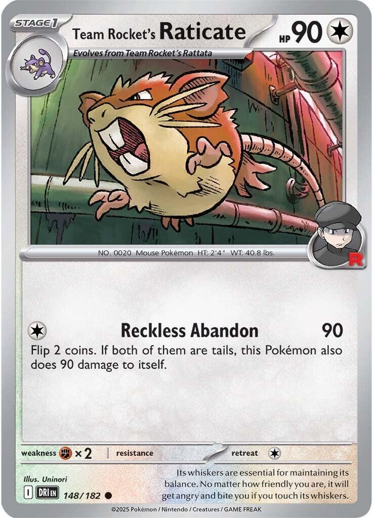 Team Rocket's Raticate (148/182) [Scarlet & Violet: Destined Rivals] | Jomio and Rueliete's Cards and Comics